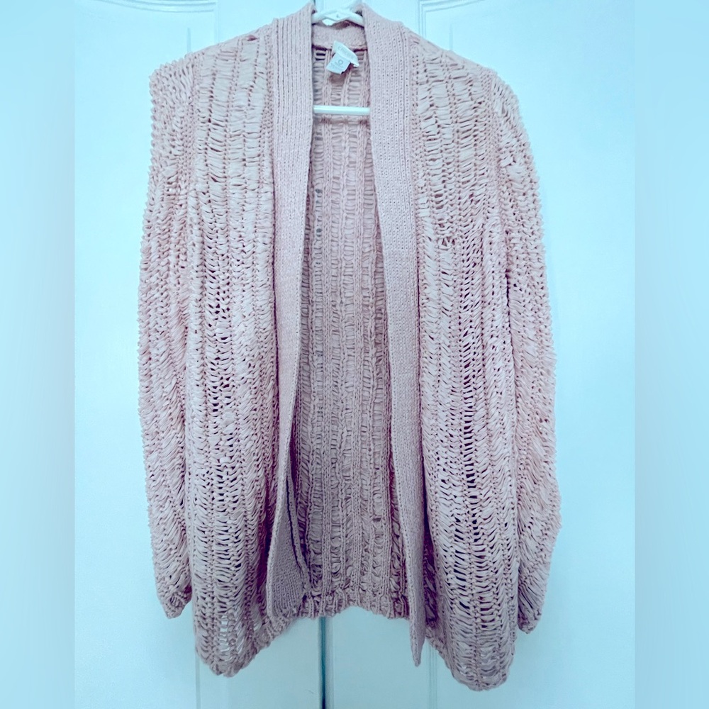 Women’s  Chicos open front pink cardigan